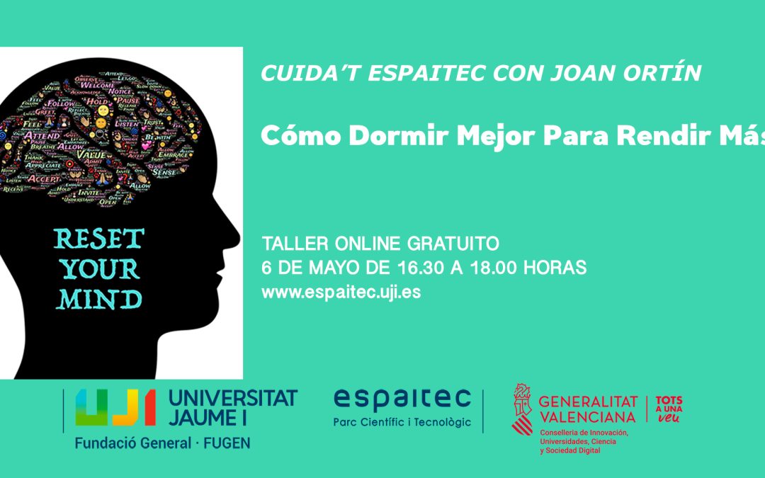 Cuida’t Espaitec organiza un taller online para aprender a dormir bien y mejorar nuestra productividad