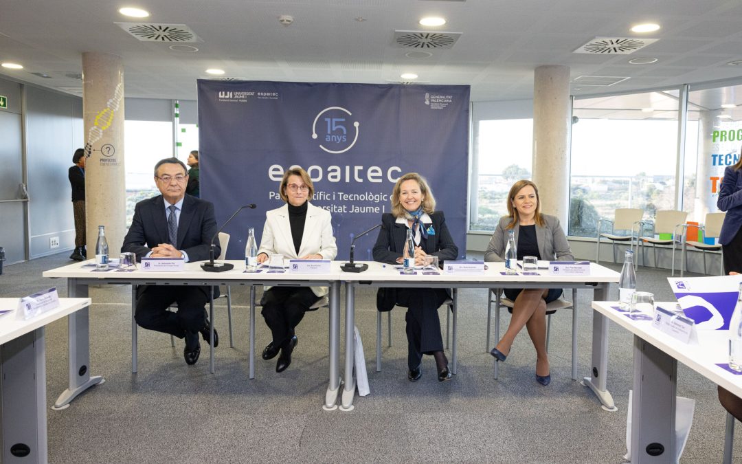 La vicepresidenta Nadia Calviño visita Espaitec para conocer el principal «hub» tecnológico y de innovación de Castellón