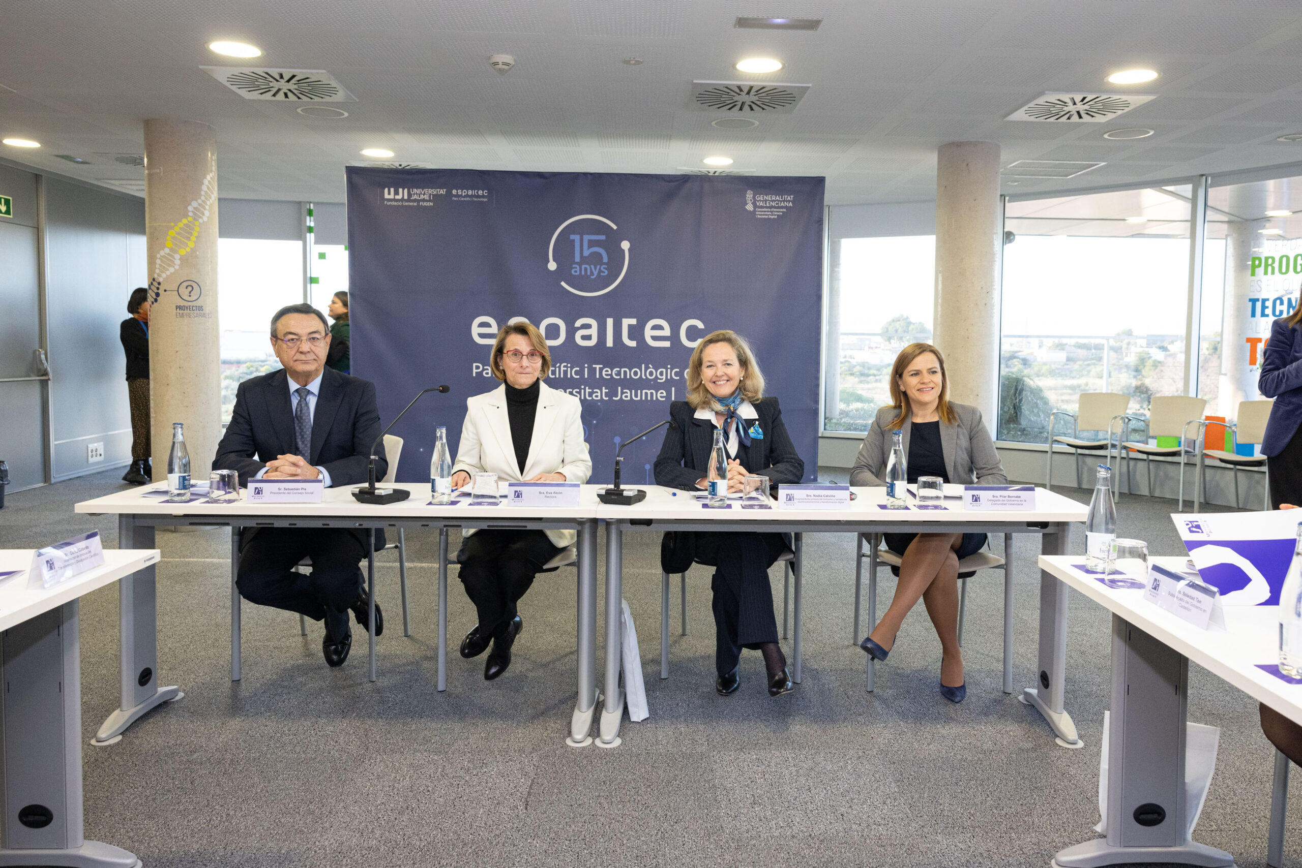 La vicepresidenta Nadia Calviño visita Espaitec para conocer el principal «hub» tecnológico y de innovación de Castellón