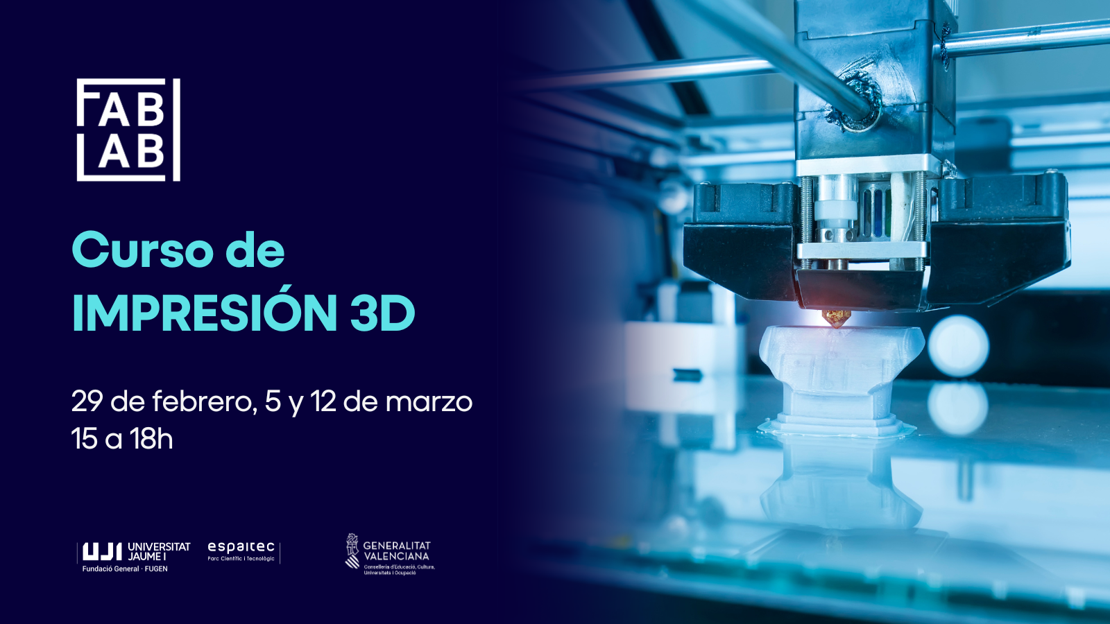 Curso de Impresión 3D del FabLab de Espaitec 2025