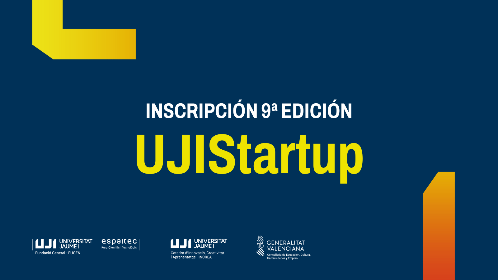 Cartel para promocionar la 9ª edición de UJIStartup