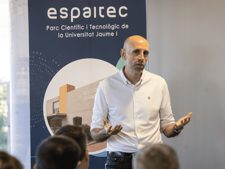 Javier Megias durante la sesión del Club Emprendedor UJI