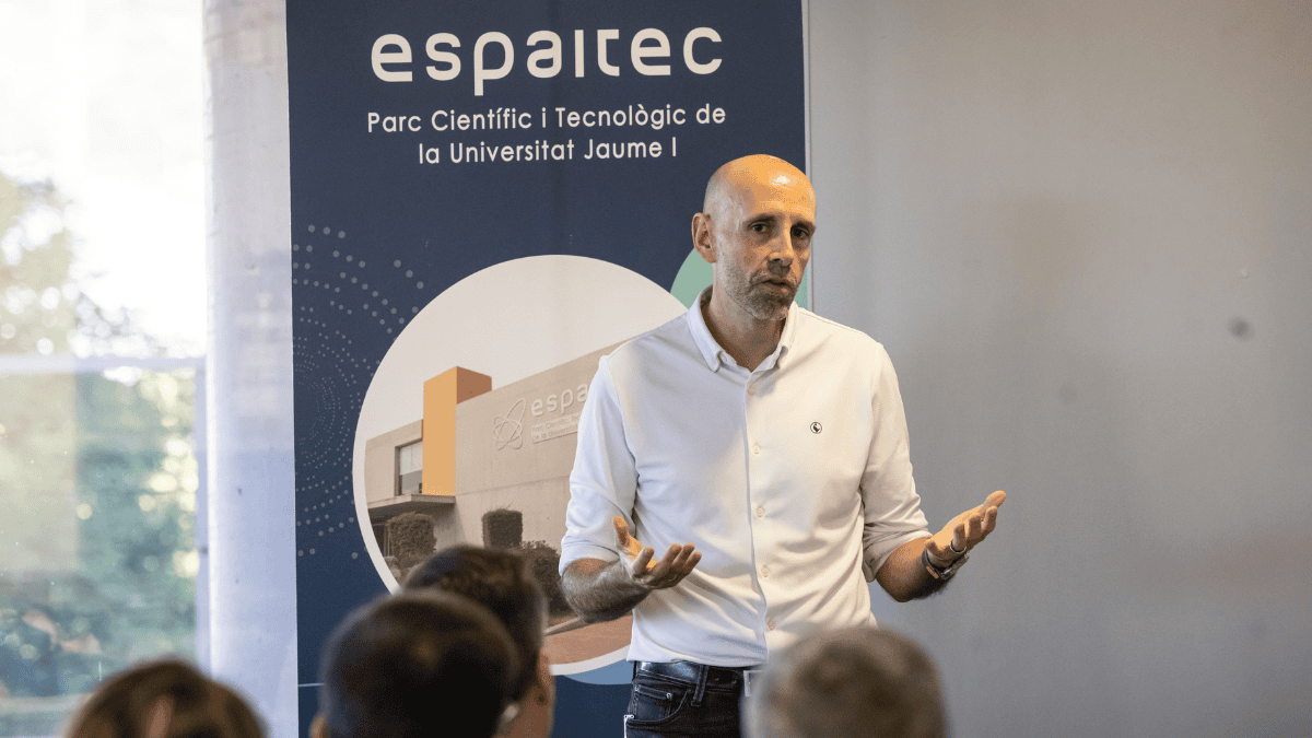 Javier Megias durante la sesión del Club Emprendedor UJI