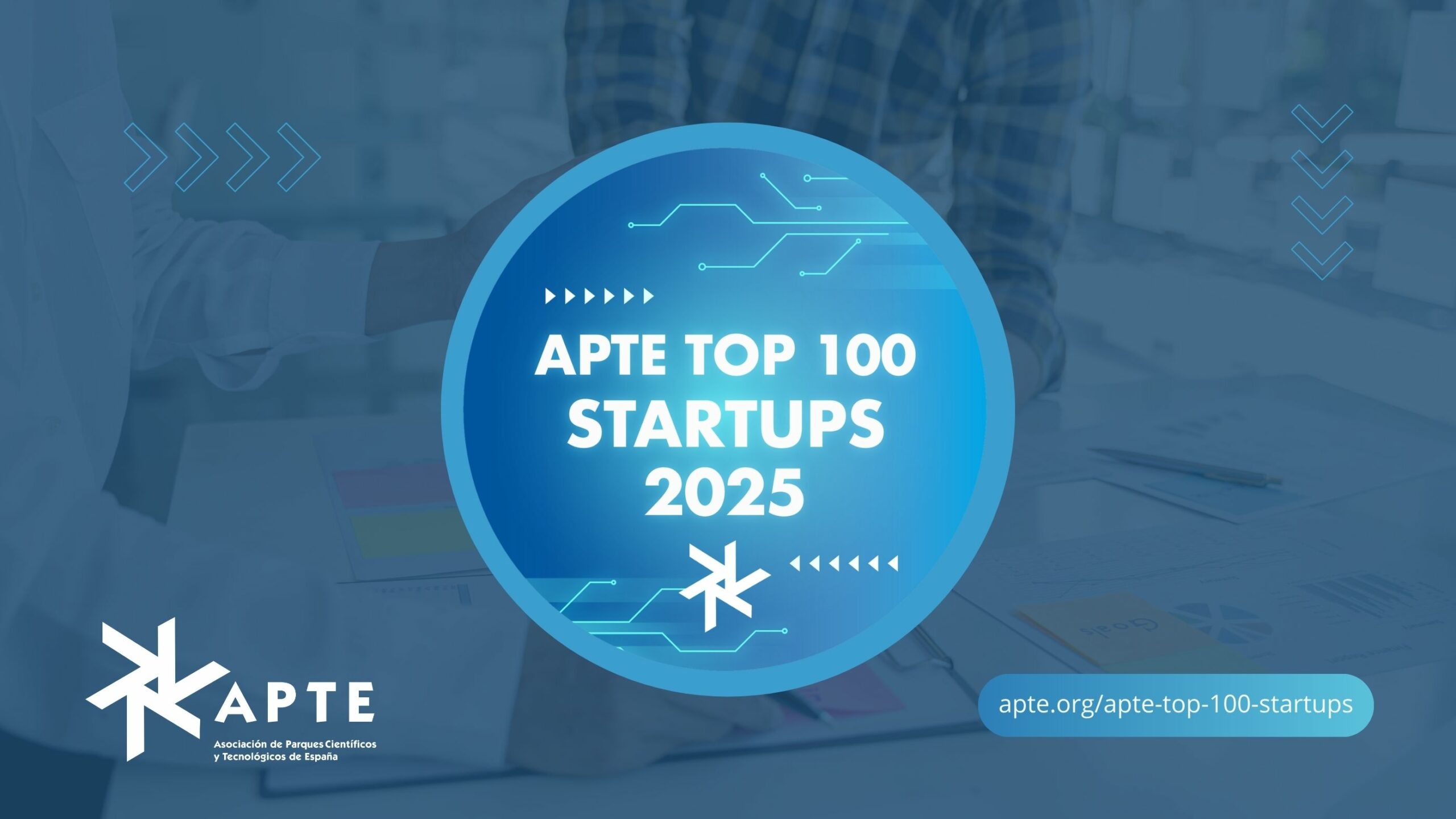 Creatividad del listado de mejores startups de 2025 de APTE