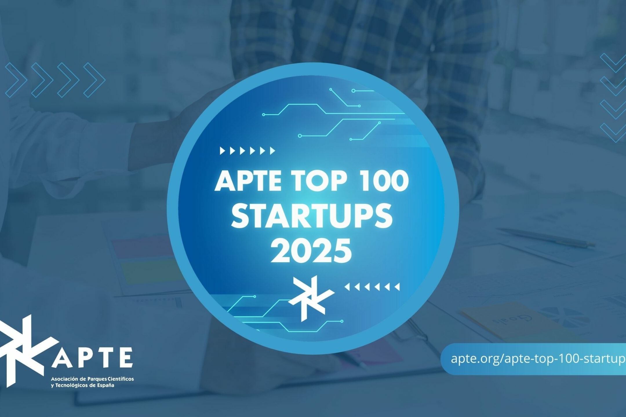 Creatividad del listado de mejores startups de 2025 de APTE