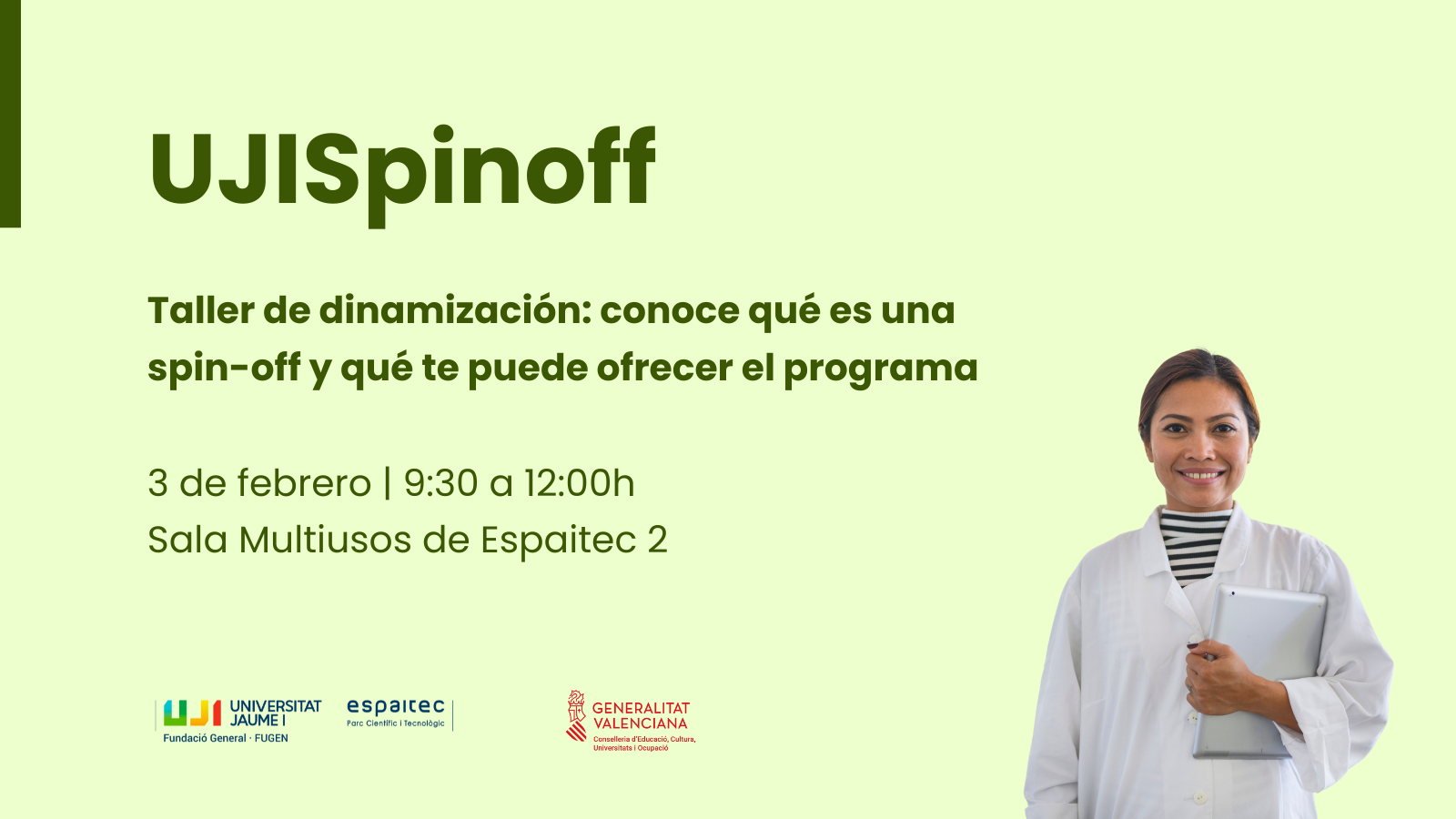Creatividad del taller de dinamización de UJISpinoff de 2026