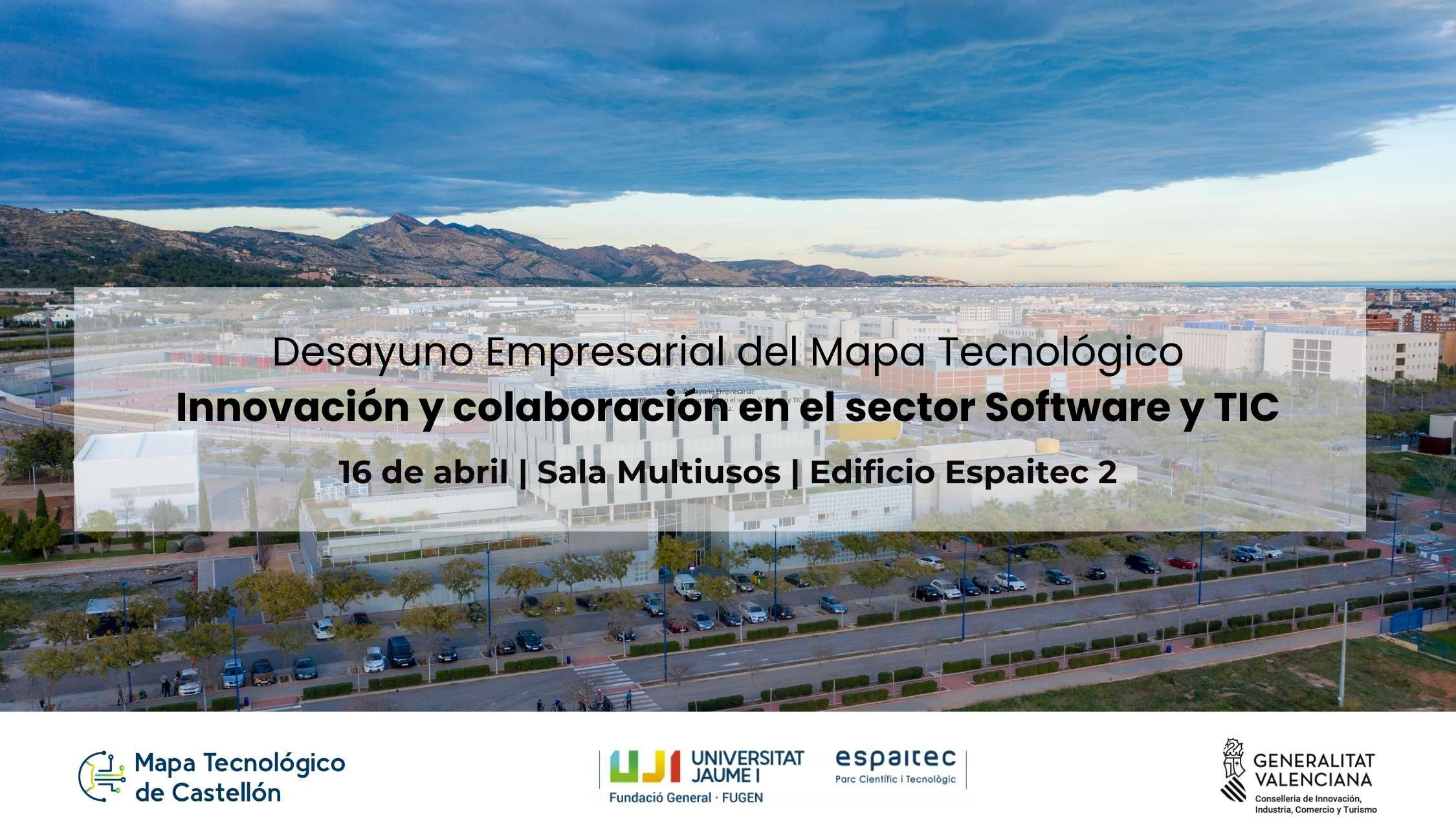 Creatividad del desayuno empresarial del Mapa Tecnológico dirigido a empresas de software y TIC