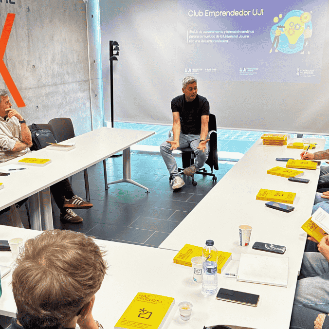 Kiko Avellaneda durante su sesión en el Club Emprendedor UJI