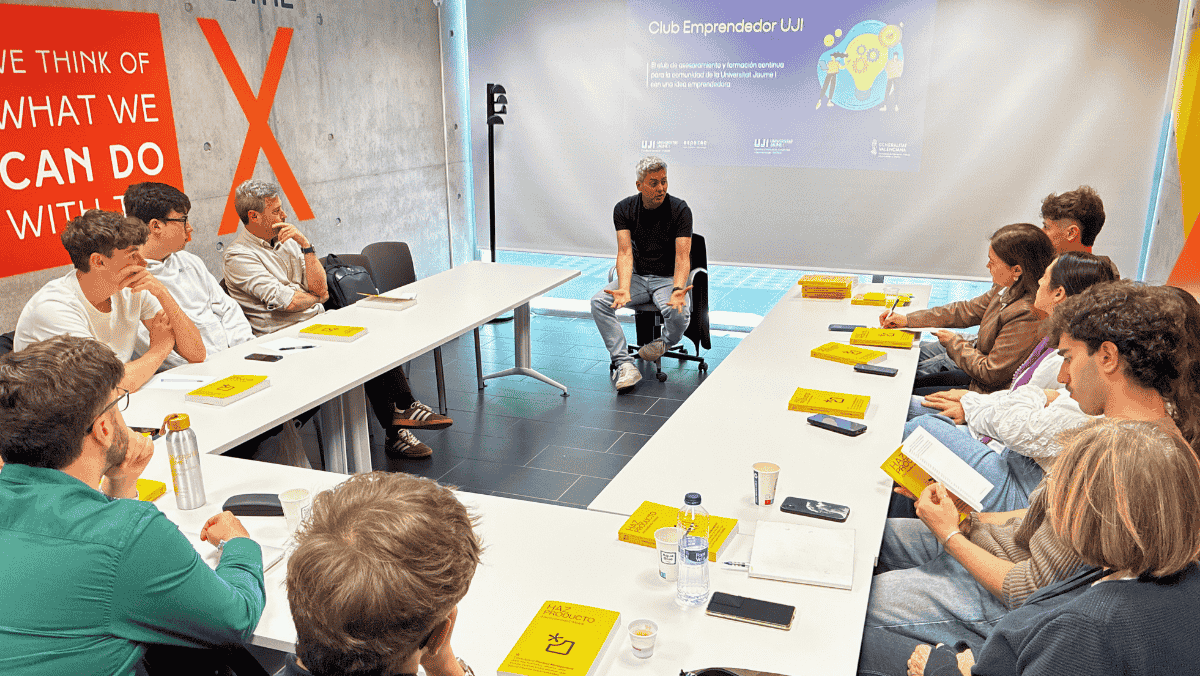 Kiko Avellaneda durante su sesión en el Club Emprendedor UJI