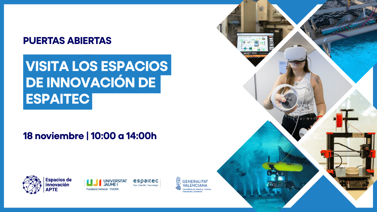 Creatividad de la jornada de puertas abiertas de 2026 para mostrar los espacios de Innovación Espaitec 2026