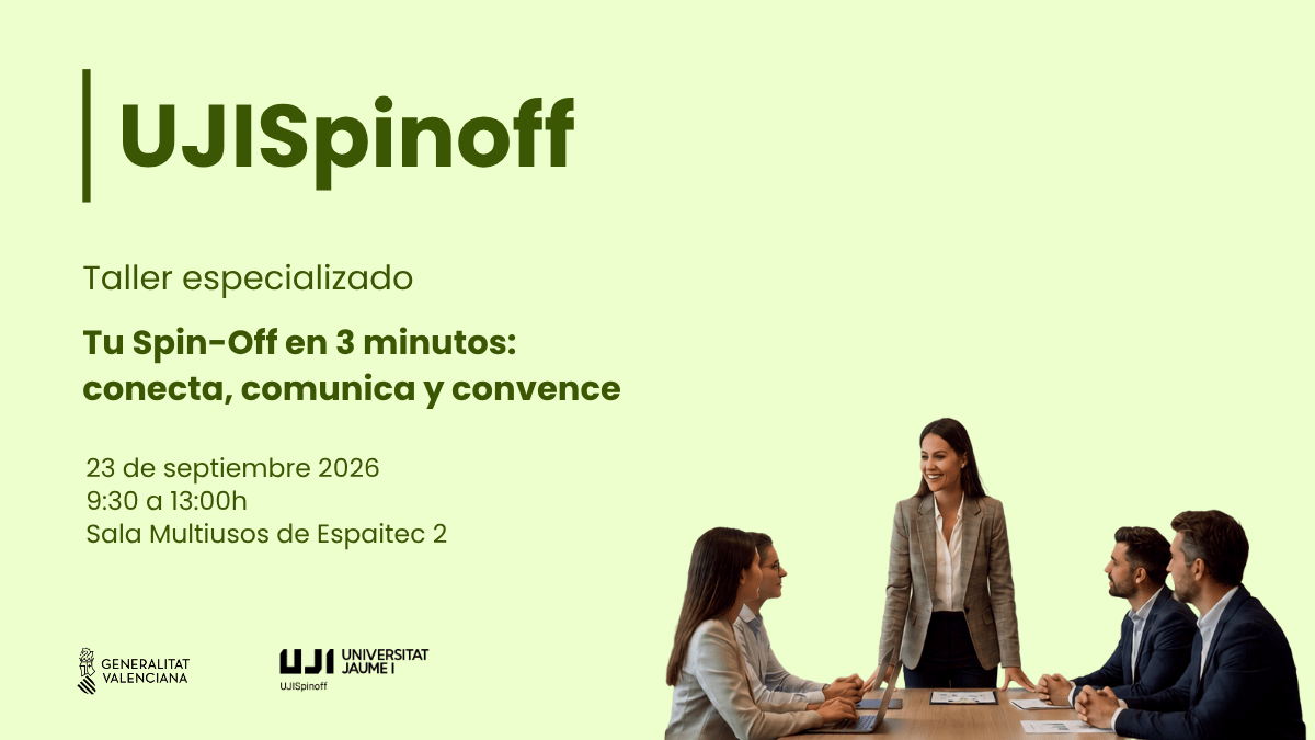 Creatividad del taller de UJISpinoff para aprender a comunicar una investigación, tecnología o servicio